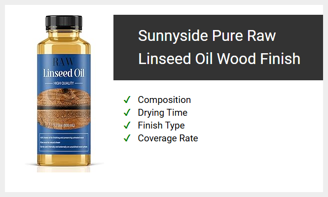 Sunnyside Pure Raw Linseed Oil Wood Finish