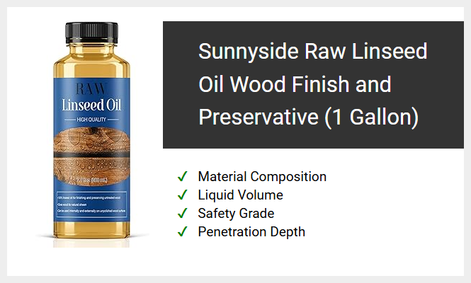 Sunnyside Raw Linseed Oil Wood Finish and Preservative (1 Gallon)