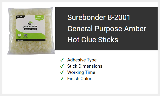 Surebonder B-2001 General Purpose Amber Hot Glue Sticks
