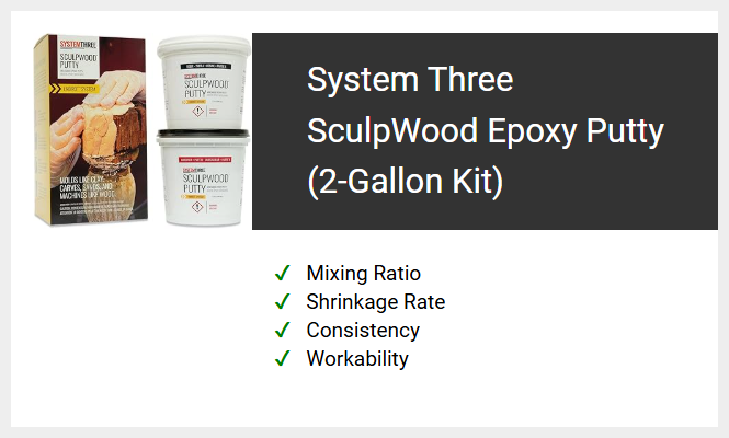 System Three SculpWood Epoxy Putty (2-Gallon Kit)