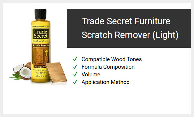 Trade Secret Furniture Scratch Remover (Light)