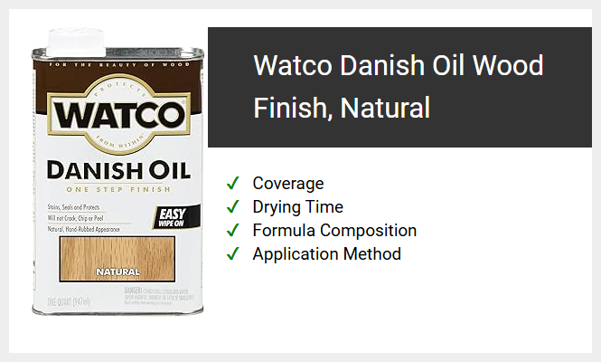 Watco Danish Oil Wood Finish, Natural