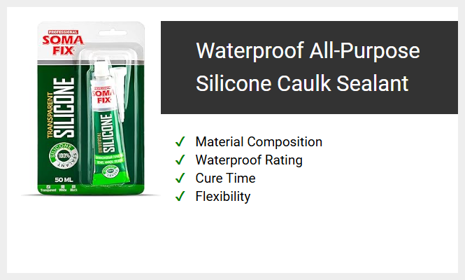 Waterproof All-Purpose Silicone Caulk Sealant