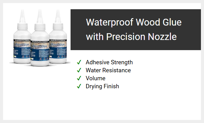 Waterproof Wood Glue with Precision Nozzle