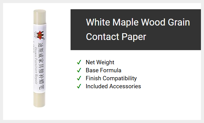 White Maple Wood Grain Contact Paper