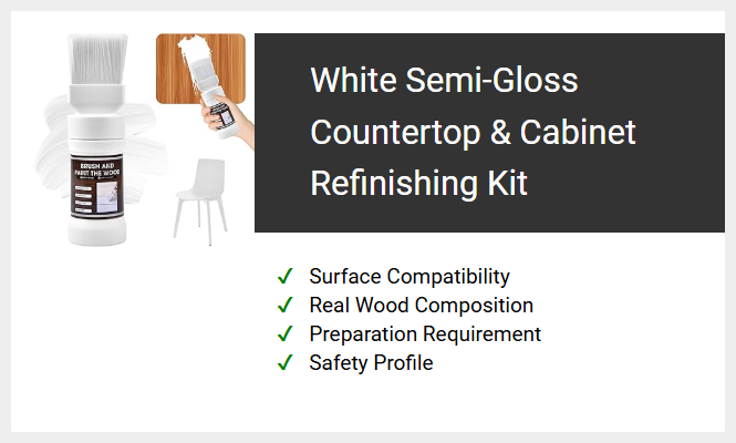 White Semi-Gloss Countertop & Cabinet Refinishing Kit