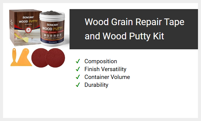 Wood Grain Repair Tape and Wood Putty Kit