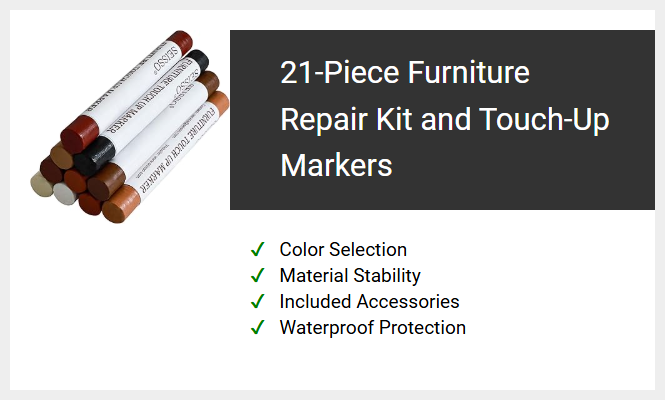 21-Piece Furniture Repair Kit and Touch-Up Markers