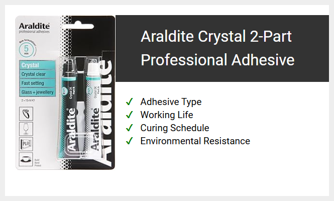 Araldite Crystal 2-Part Professional Adhesive