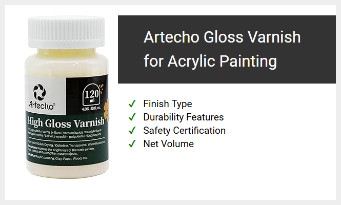 Artecho Gloss Varnish for Acrylic Painting
