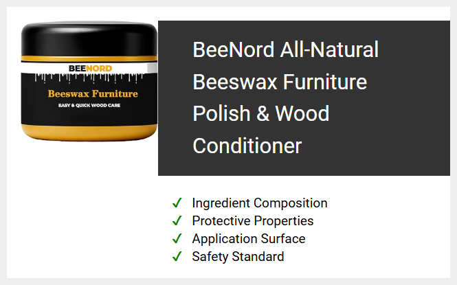 BeeNord All-Natural Beeswax Furniture Polish & Wood Conditioner