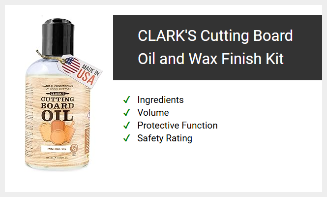 CLARK'S Cutting Board Oil and Wax Finish Kit