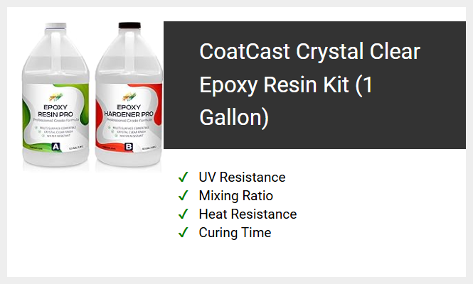 CoatCast Crystal Clear Epoxy Resin Kit (1 Gallon)