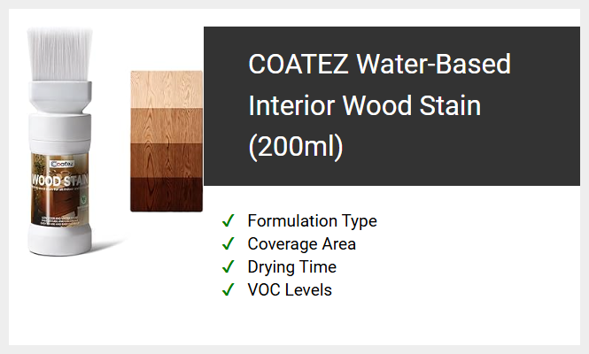 COATEZ Water-Based Interior Wood Stain (200ml)