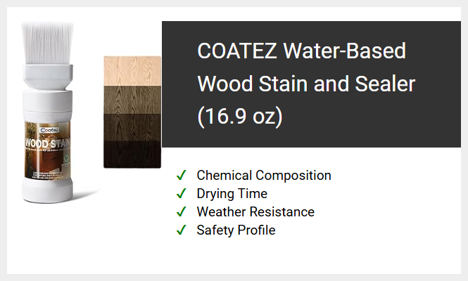 COATEZ Water-Based Wood Stain and Sealer (16.9 oz)