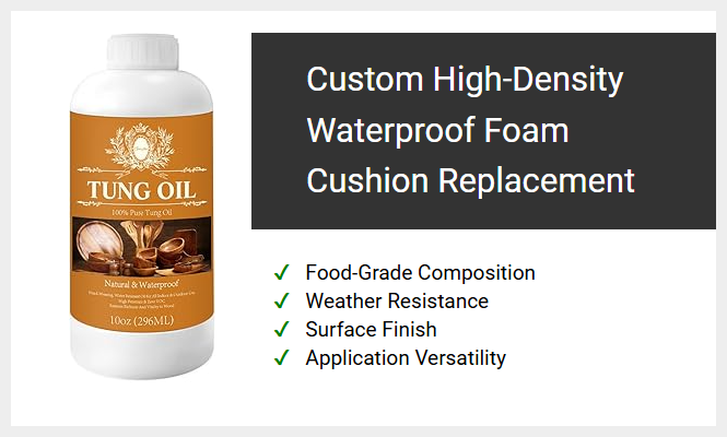 Custom High-Density Waterproof Foam Cushion Replacement