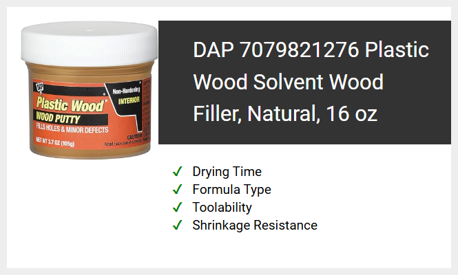 DAP 7079821276 Plastic Wood Solvent Wood Filler, Natural, 16 oz