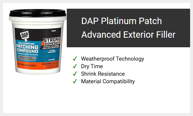 DAP Platinum Patch Advanced Exterior Filler