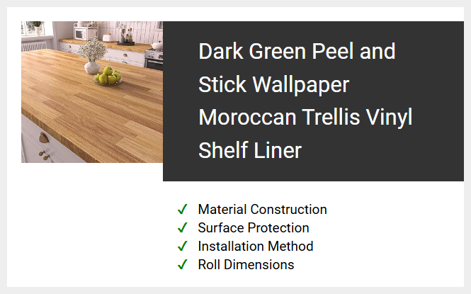Dark Green Peel and Stick Wallpaper Moroccan Trellis Vinyl Shelf Liner