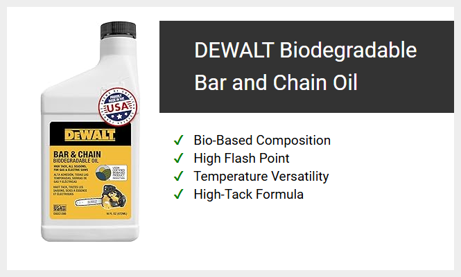 DEWALT Biodegradable Bar and Chain Oil