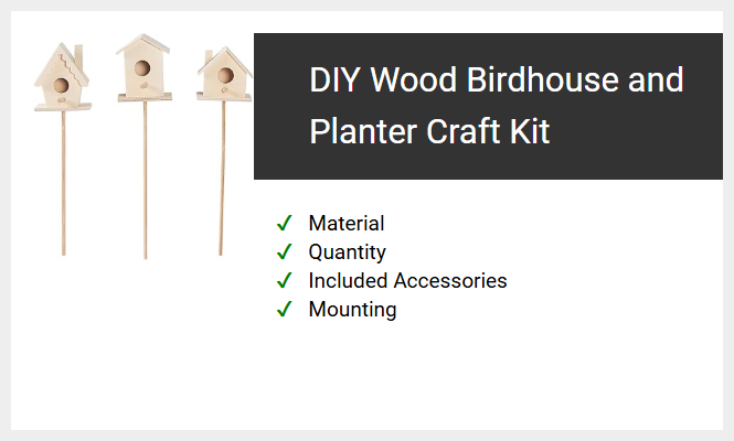 DIY Wood Birdhouse and Planter Craft Kit