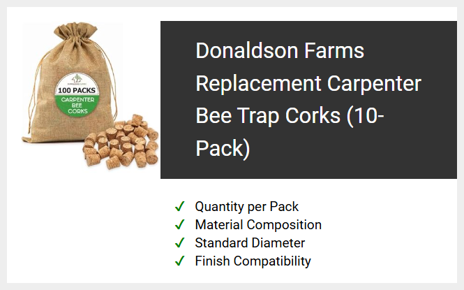 Donaldson Farms Replacement Carpenter Bee Trap Corks (10-Pack)