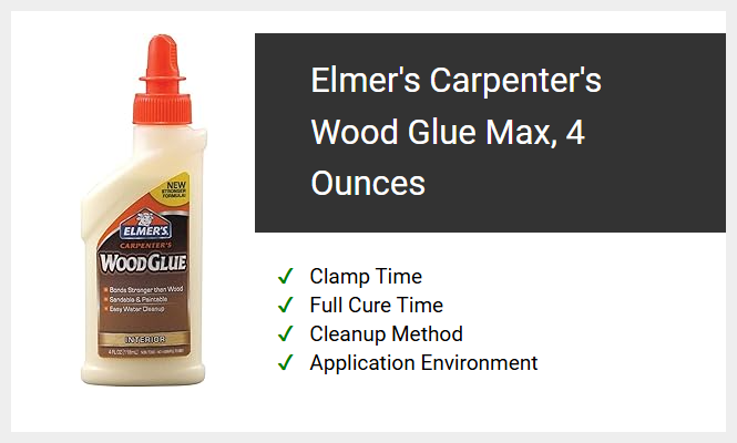 Elmer's Carpenter's Wood Glue Max, 4 Ounces