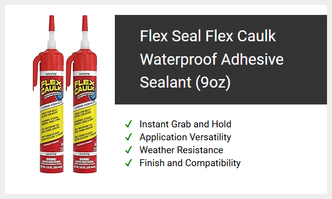 Flex Seal Flex Caulk Waterproof Adhesive Sealant (9oz)
