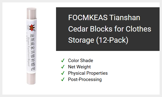 FOCMKEAS Tianshan Cedar Blocks for Clothes Storage (12-Pack)
