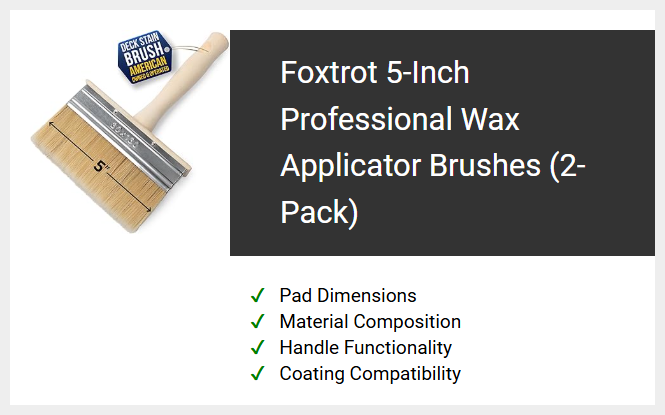 Foxtrot 5-Inch Professional Wax Applicator Brushes (2-Pack)