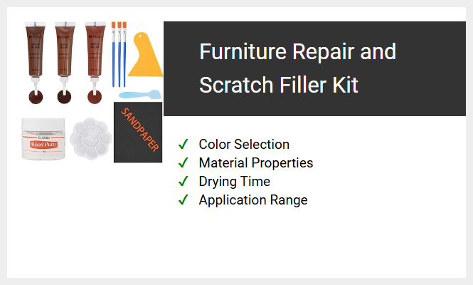 Furniture Repair & Scratch Filler Kit