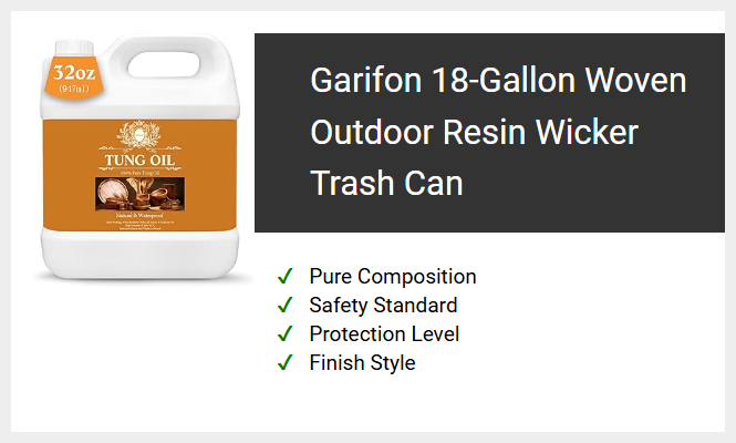 Garifon 18-Gallon Woven Outdoor Resin Wicker Trash Can