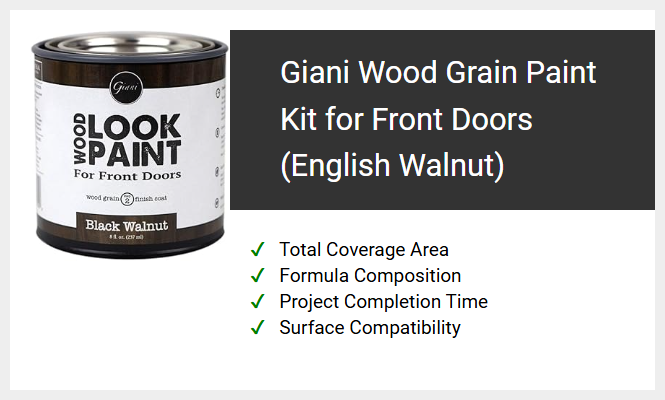 Giani Wood Grain Paint Kit for Front Doors (English Walnut)
