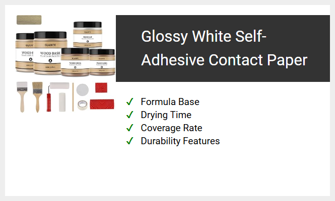Glossy White Self-Adhesive Contact Paper