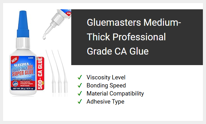 Gluemasters Medium-Thick Professional Grade CA Glue