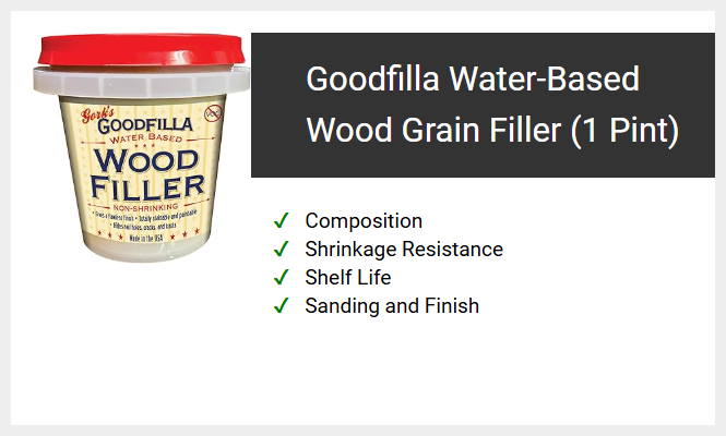 Goodfilla Water-Based Wood Grain Filler (1 Pint)