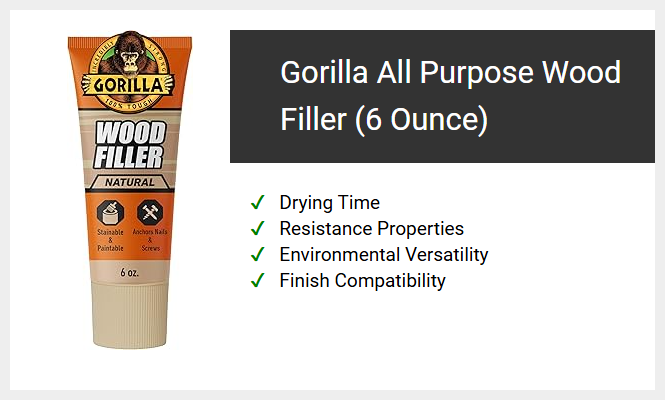 Gorilla All Purpose Wood Filler (6 Ounce)