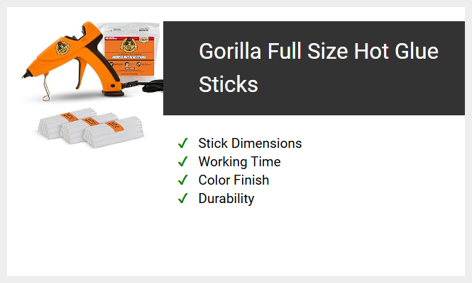 Gorilla Full Size Hot Glue Sticks