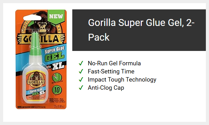 Gorilla Super Glue Gel, 2-Pack