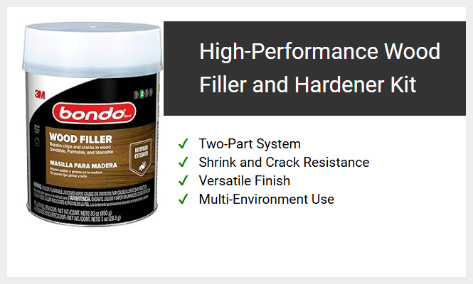 High-Performance Wood Filler and Hardener Kit