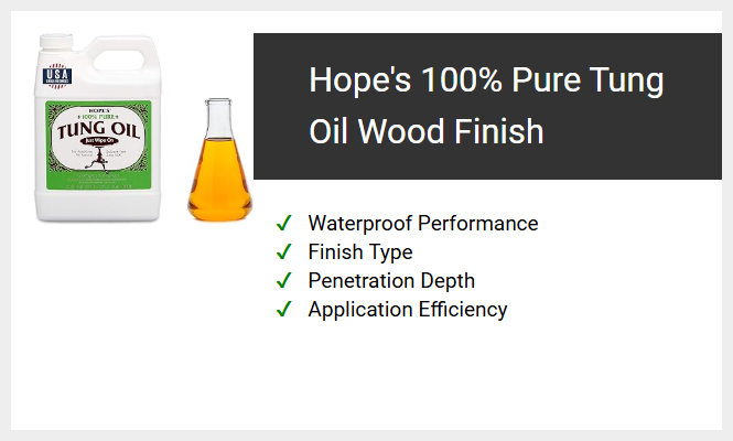 Hope's 100% Pure Tung Oil Wood Finish