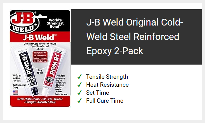 J-B Weld Original Cold-Weld Steel Reinforced Epoxy 2-Pack