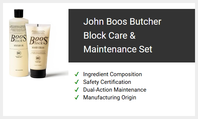 John Boos Butcher Block Care & Maintenance Set