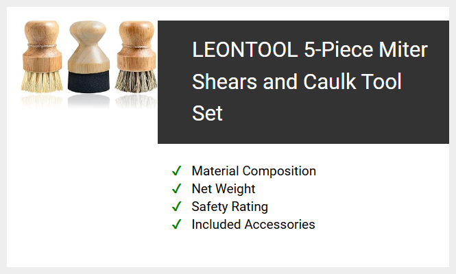 LEONTOOL 5-Piece Miter Shears and Caulk Tool Set