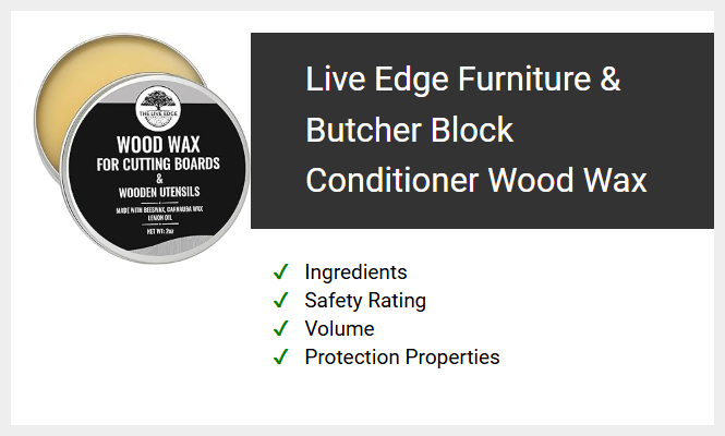 Live Edge Furniture & Butcher Block Conditioner Wood Wax
