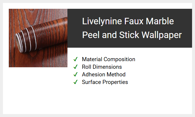 Livelynine Faux Marble Peel and Stick Wallpaper