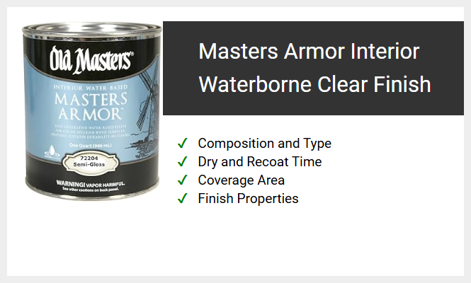 Masters Armor Interior Waterborne Clear Finish