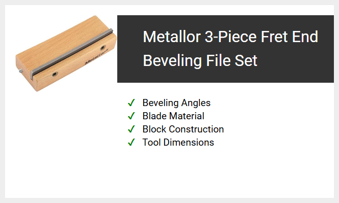 Metallor 3-Piece Fret End Beveling File Set