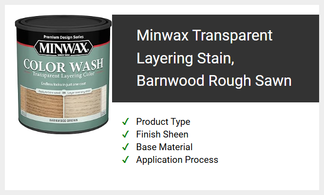 Minwax Transparent Layering Stain, Barnwood Rough Sawn