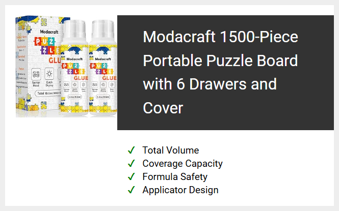 Modacraft 1500-Piece Portable Puzzle Board with 6 Drawers and Cover